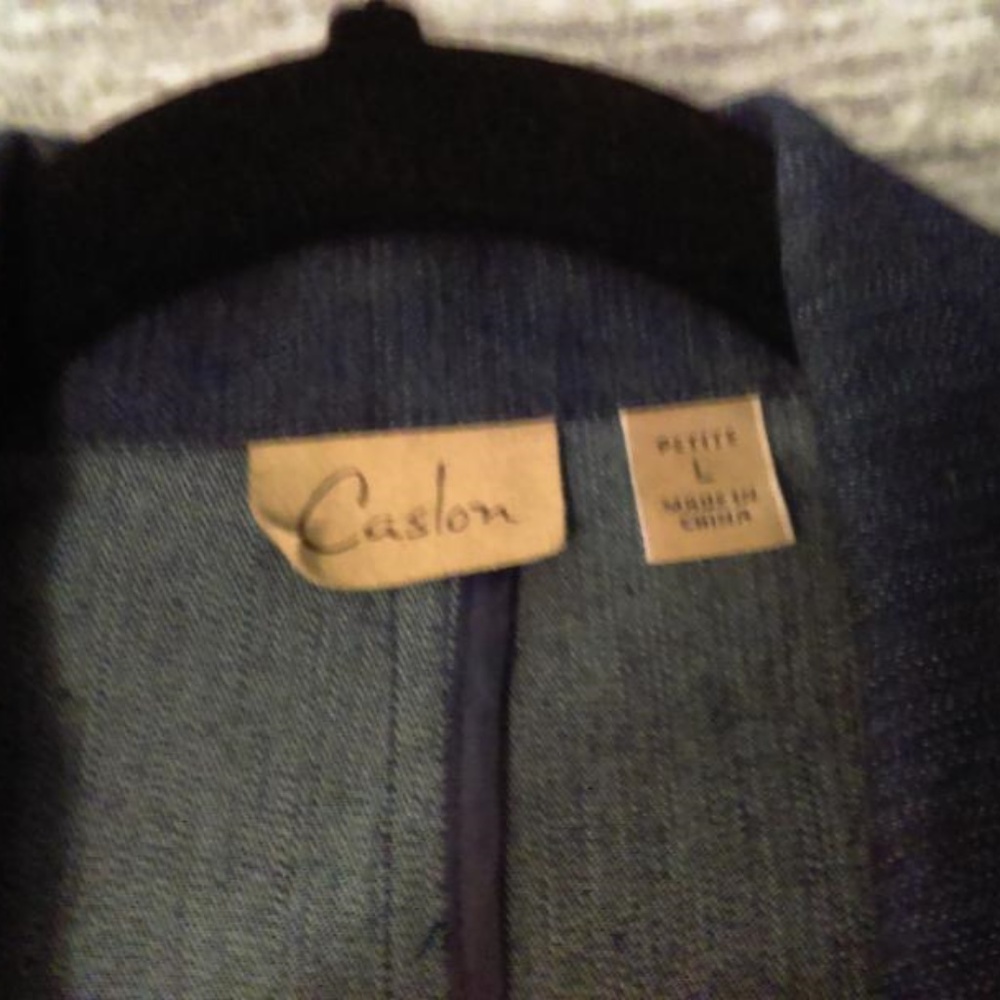 Caslon Denim blazer Large Petite - Picture 3 of 8